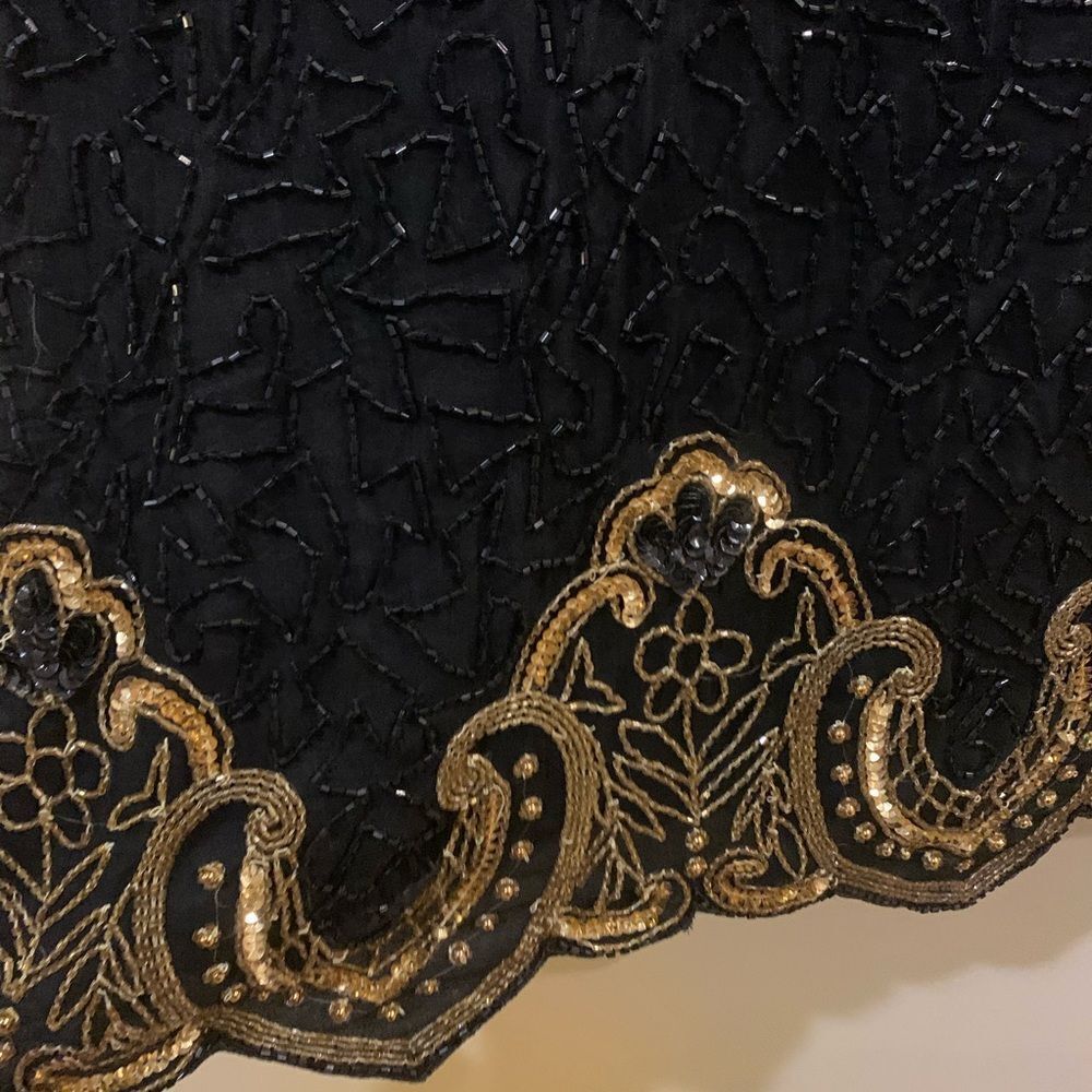 Vintage LAURENCE KAZAR LSequin Beaded Blouse - Picture 6 of 12